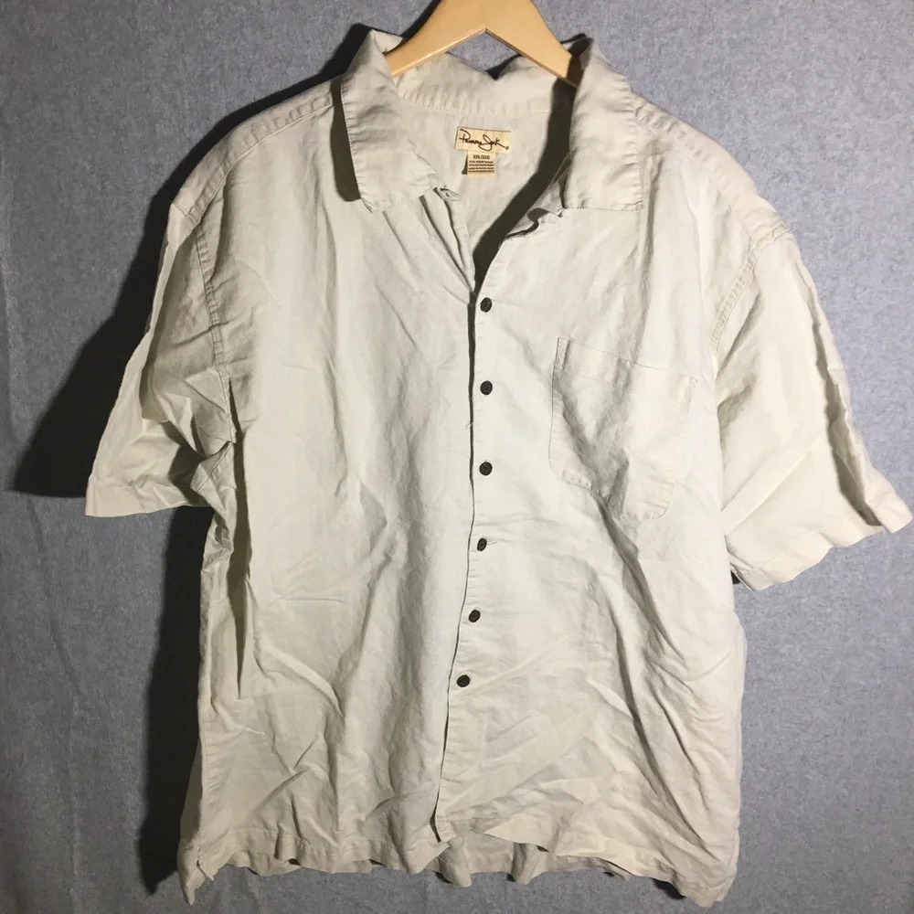 Mens Panama Jack Button Down Shirt Casual Summer Spring vacation Beachy Outdoors